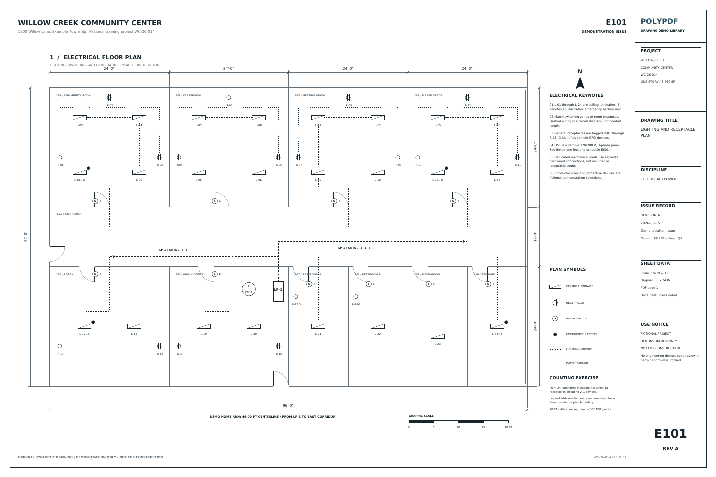Count the Willow Creek lighting plan